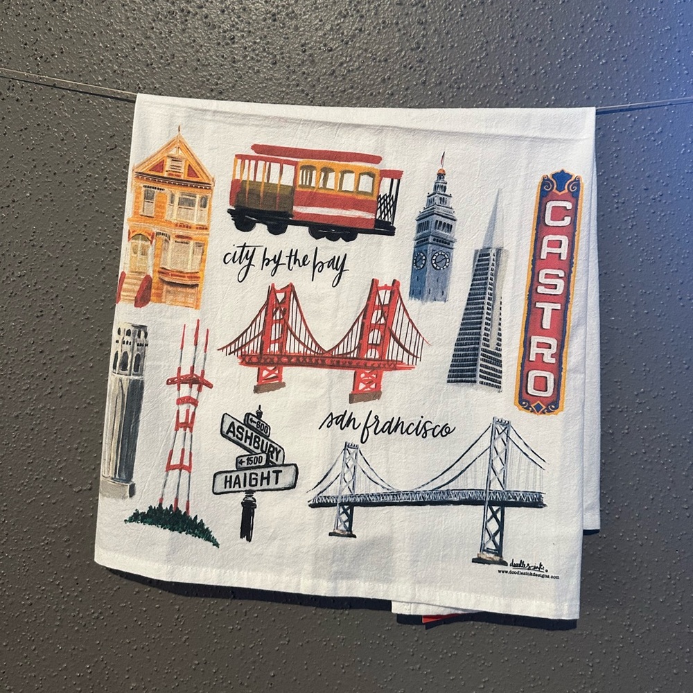 doodles.ink San Francisco Collage Tea Towel - Picture 2 of 11